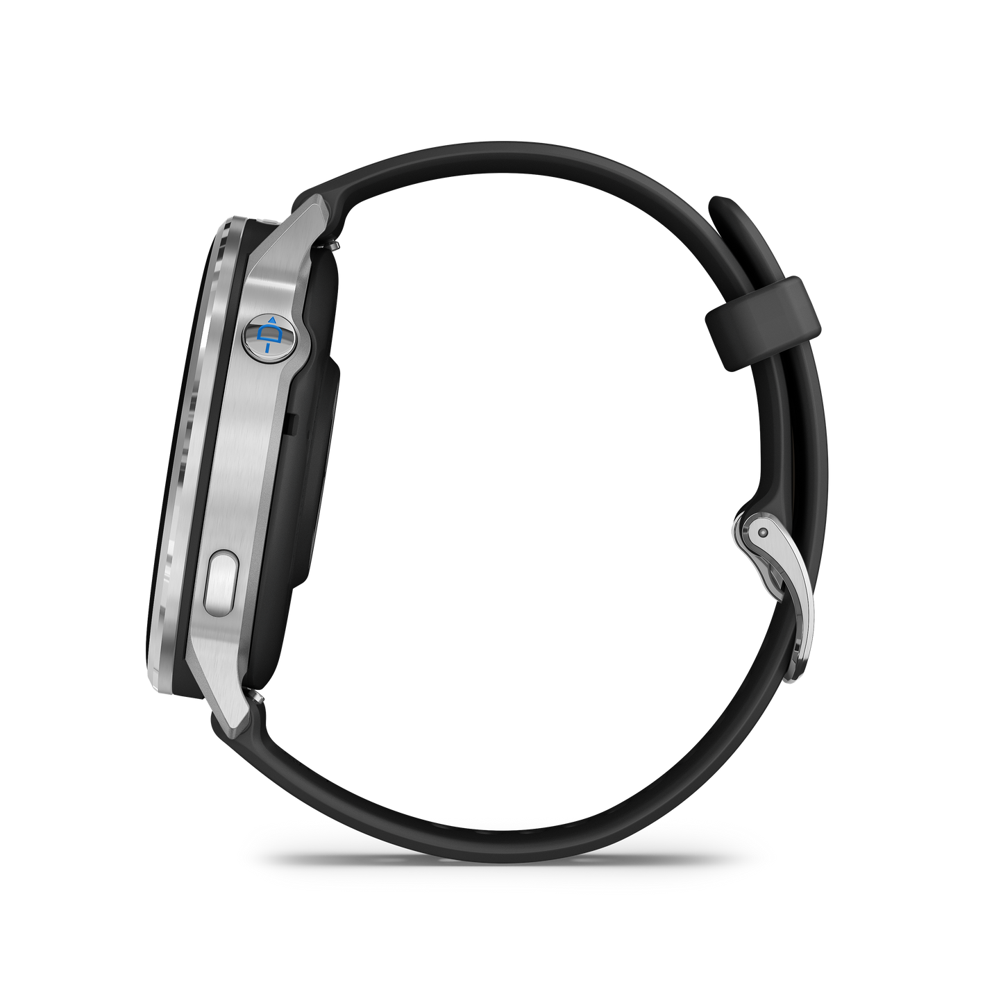 Garmin D2 Air X15 smartwatch, silver case with black silicone band