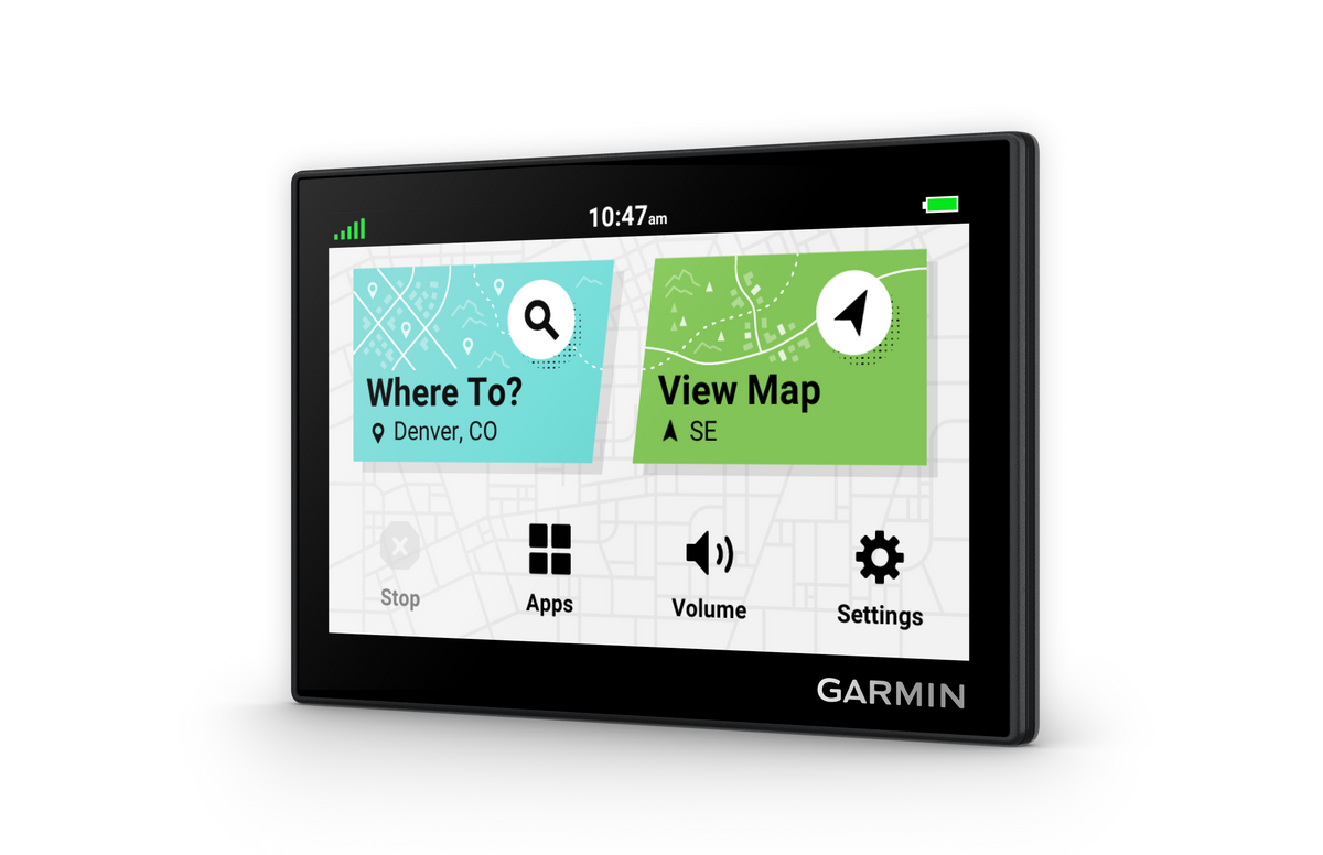 Garmin Drive 53 GPS navigation device with black bezel and map display