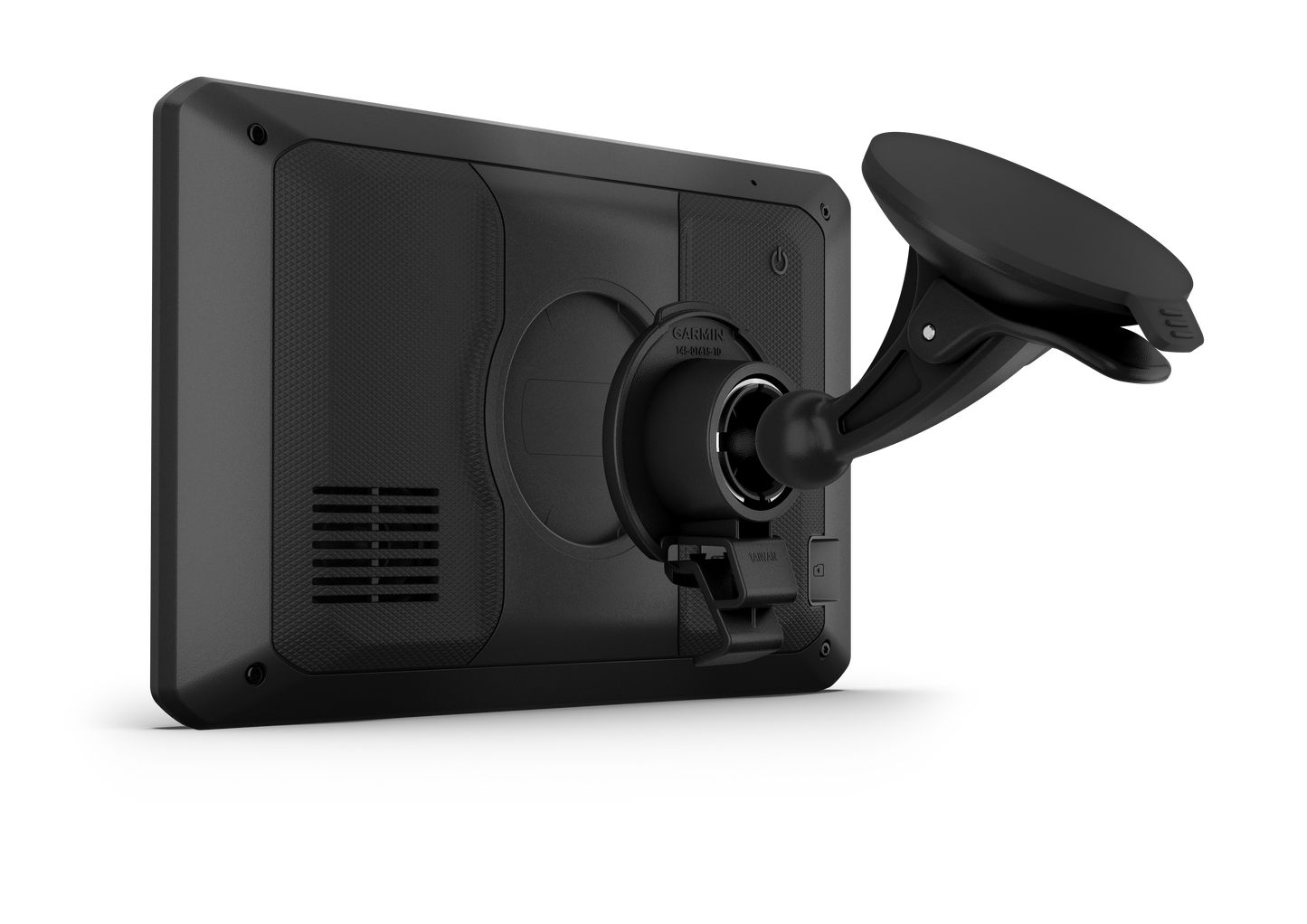 Garmin DriveTrack 72 GPS navigator with car mount, black finish.