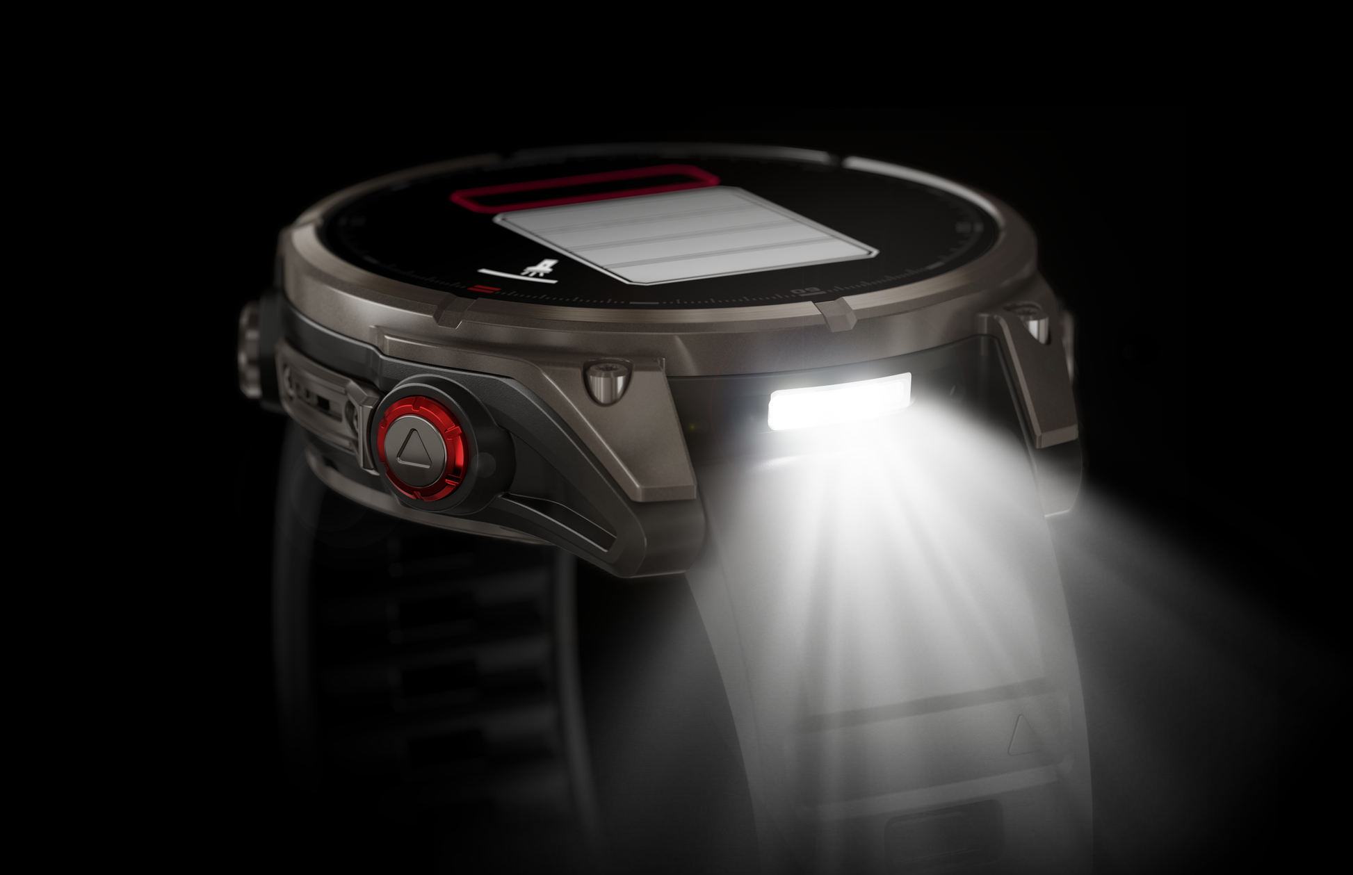 Garmin Fenix 8 Pro, 51 mm, AMOLED, Sapphire, Carbon Gray DLC Titanium with Black/Pebble Gray Silicone Band (010-03199-00) by Garmin