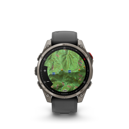 Garmin Fenix 8 Pro, 51 mm, AMOLED, Sapphire, Titanium with Graphite/Black Silicone Band (010-03199-10) by Garmin