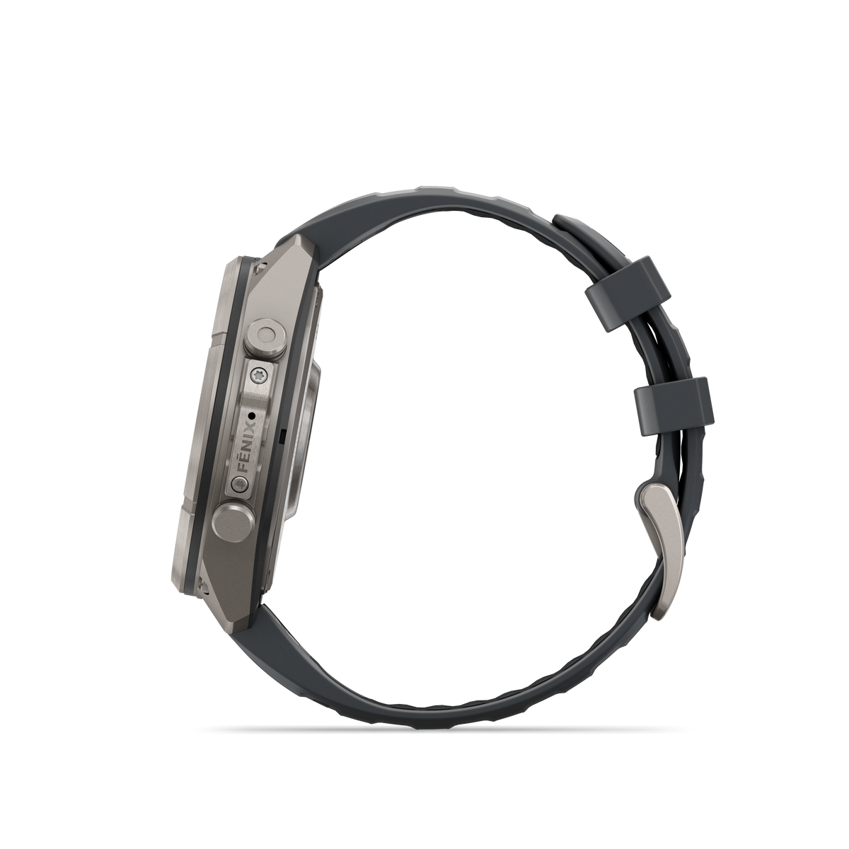 Garmin Fenix 9 Pro inReach AMOLED smartwatch with titanium case and graphite/black silicone band