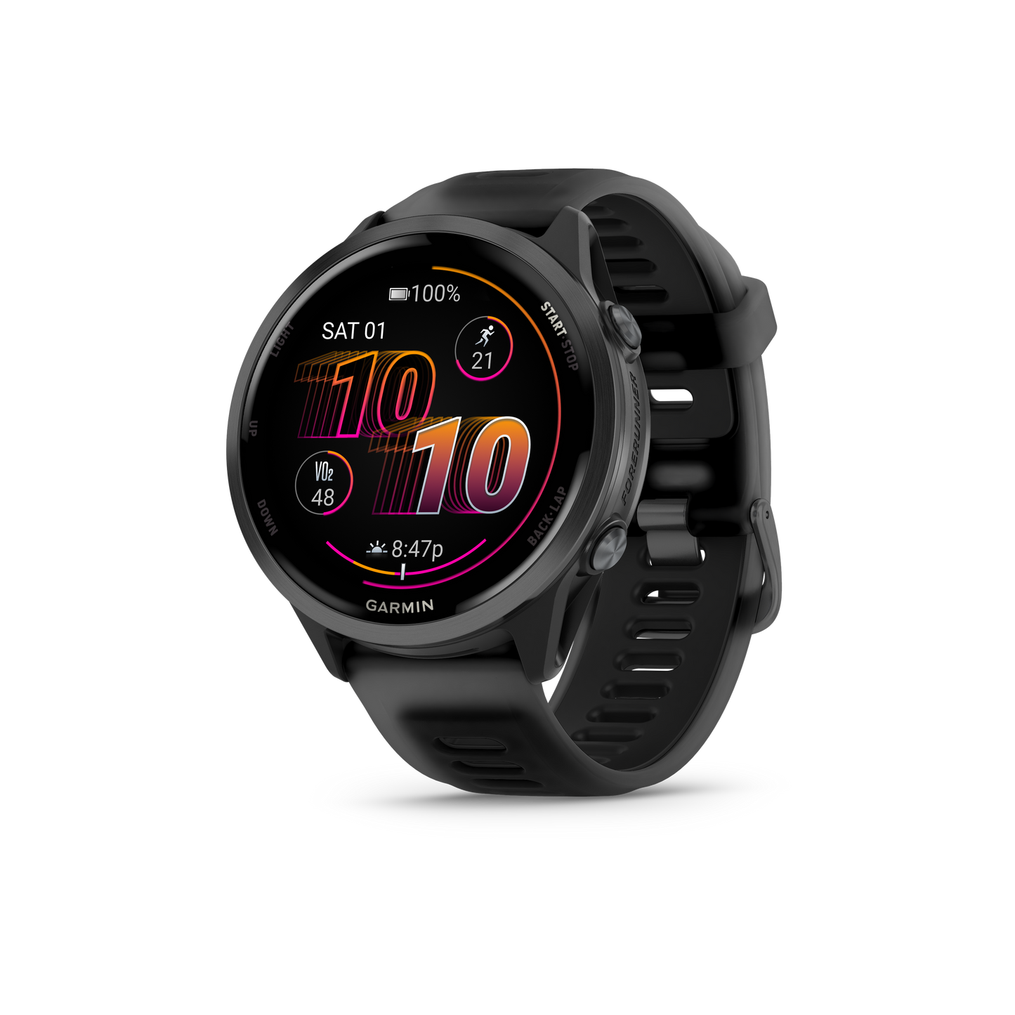 Garmin Forerunner 570 smartwatch, 47mm slate gray case with black band