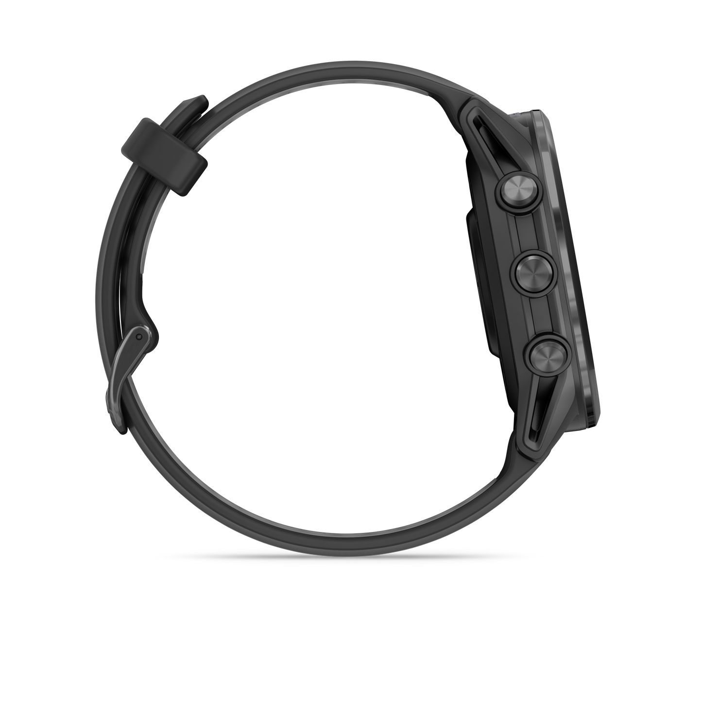 Garmin Forerunner 970 smartwatch with carbon gray DLC titanium case and Whitestone band