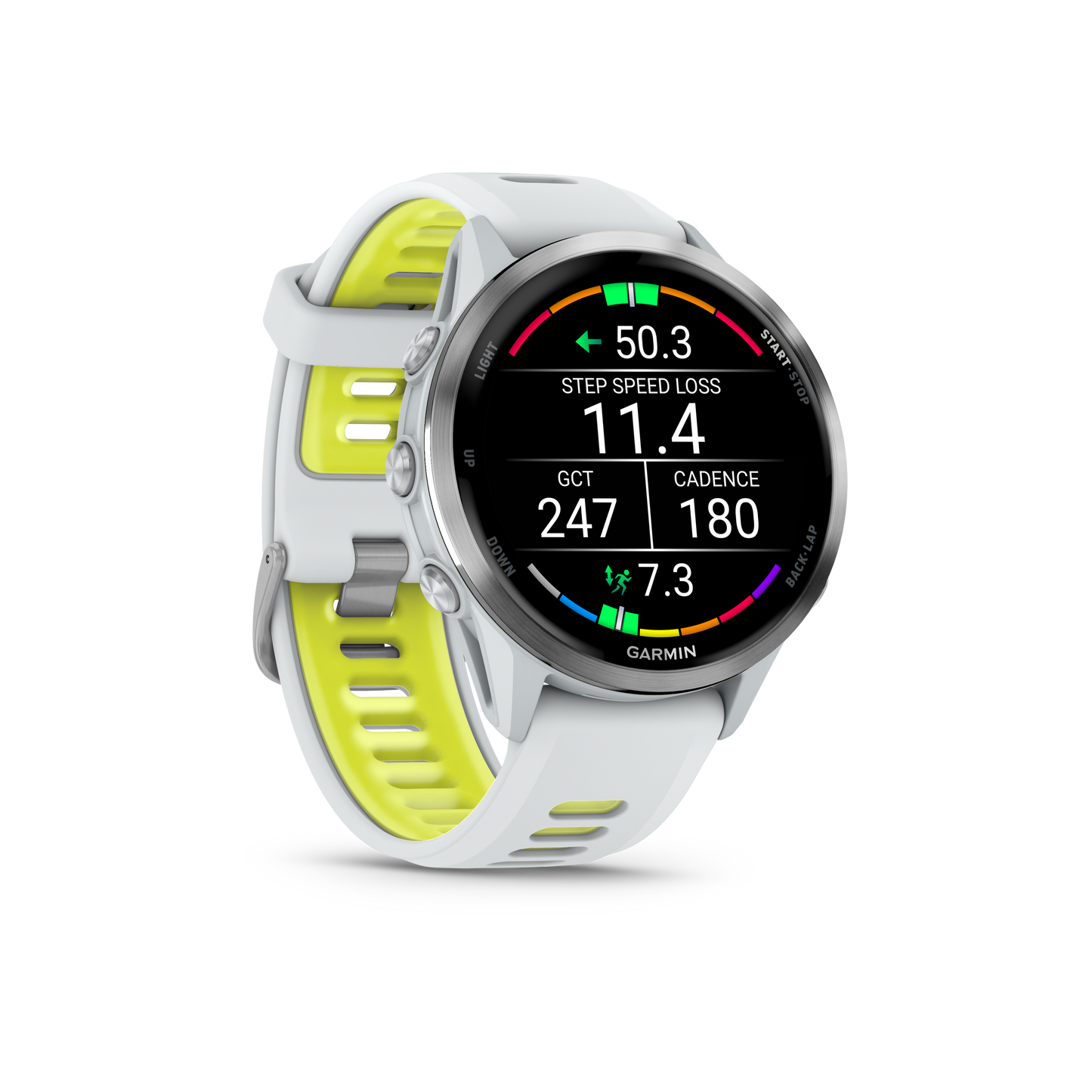 Garmin Forerunner 970, Titanium with Whitestone/Amp Yellow Band (010-02969-01) by Garmin