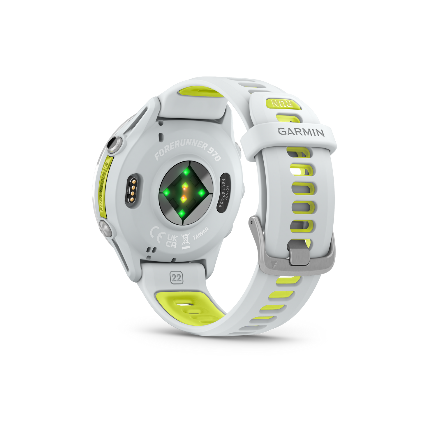 Garmin Forerunner 970, Titanium with Whitestone/Amp Yellow Band (010-02969-01) by Garmin