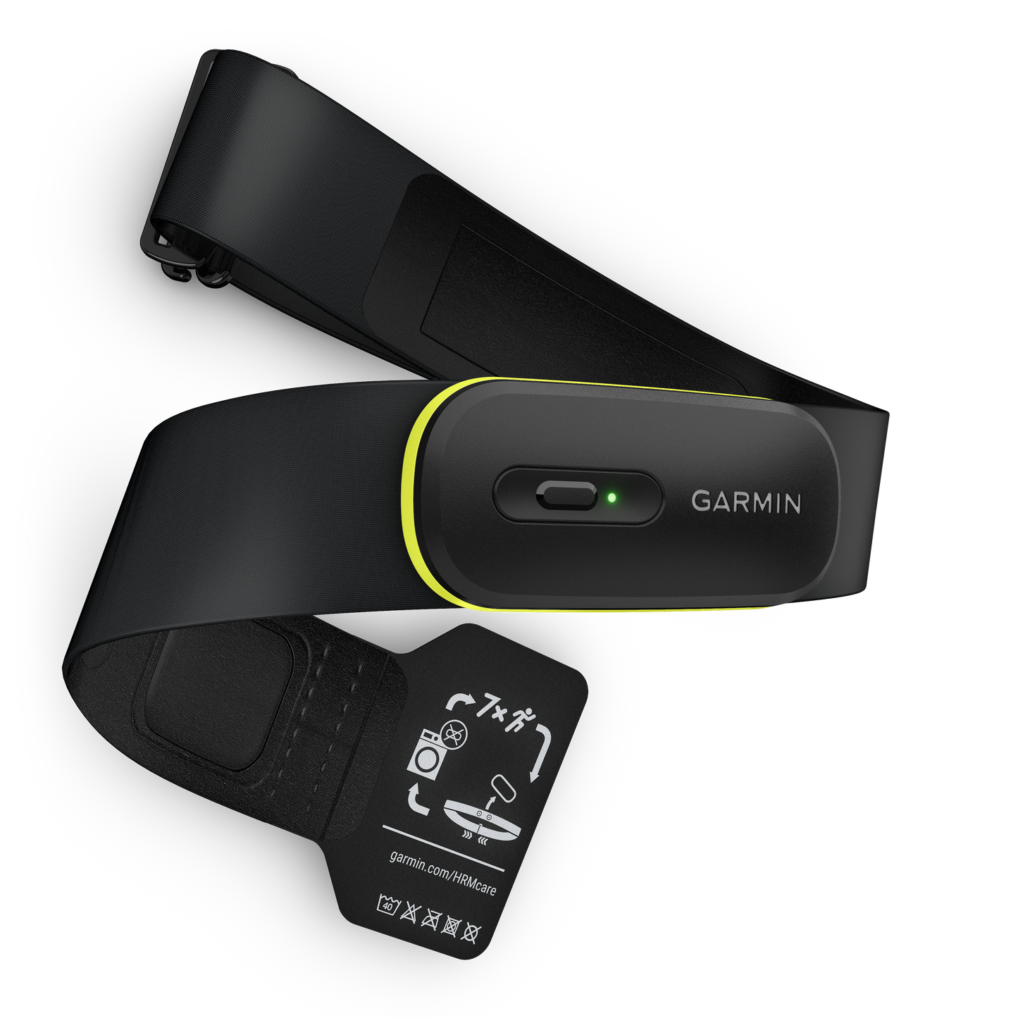 Garmin HRM 600 Premium Heart Rate Monitor chest strap, black with neon yellow trim, XS-S