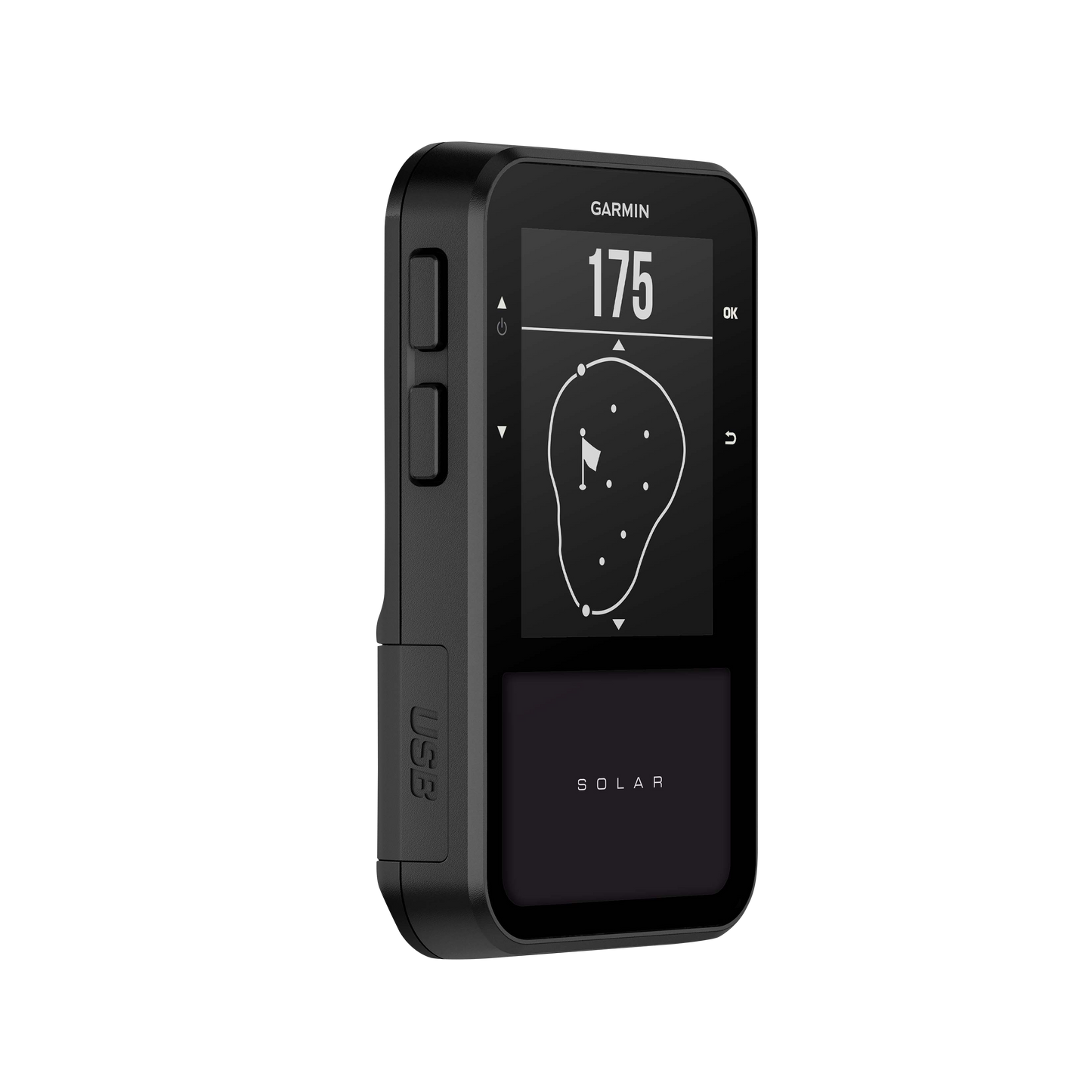 Garmin Approach G20 Solar GPS golf handheld and rangefinder, black