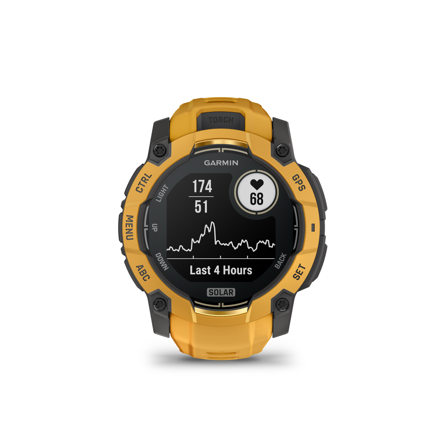 Garmin Instinct 3 Solar smartwatch, 50mm Sunburst case with gray band