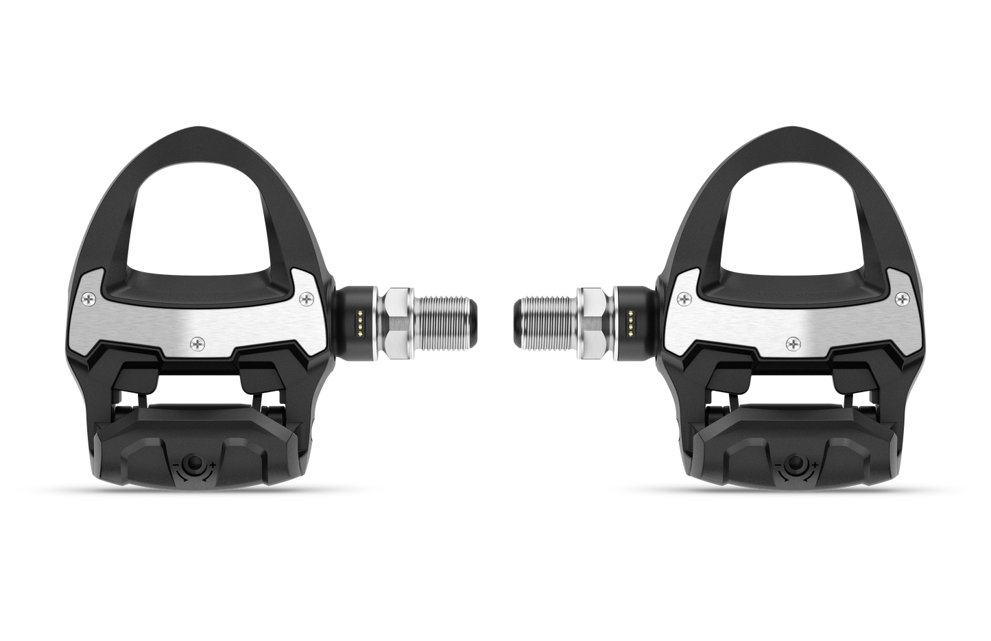 Garmin Rally RS210 dual-sensing power meter pedals pair, black and silver