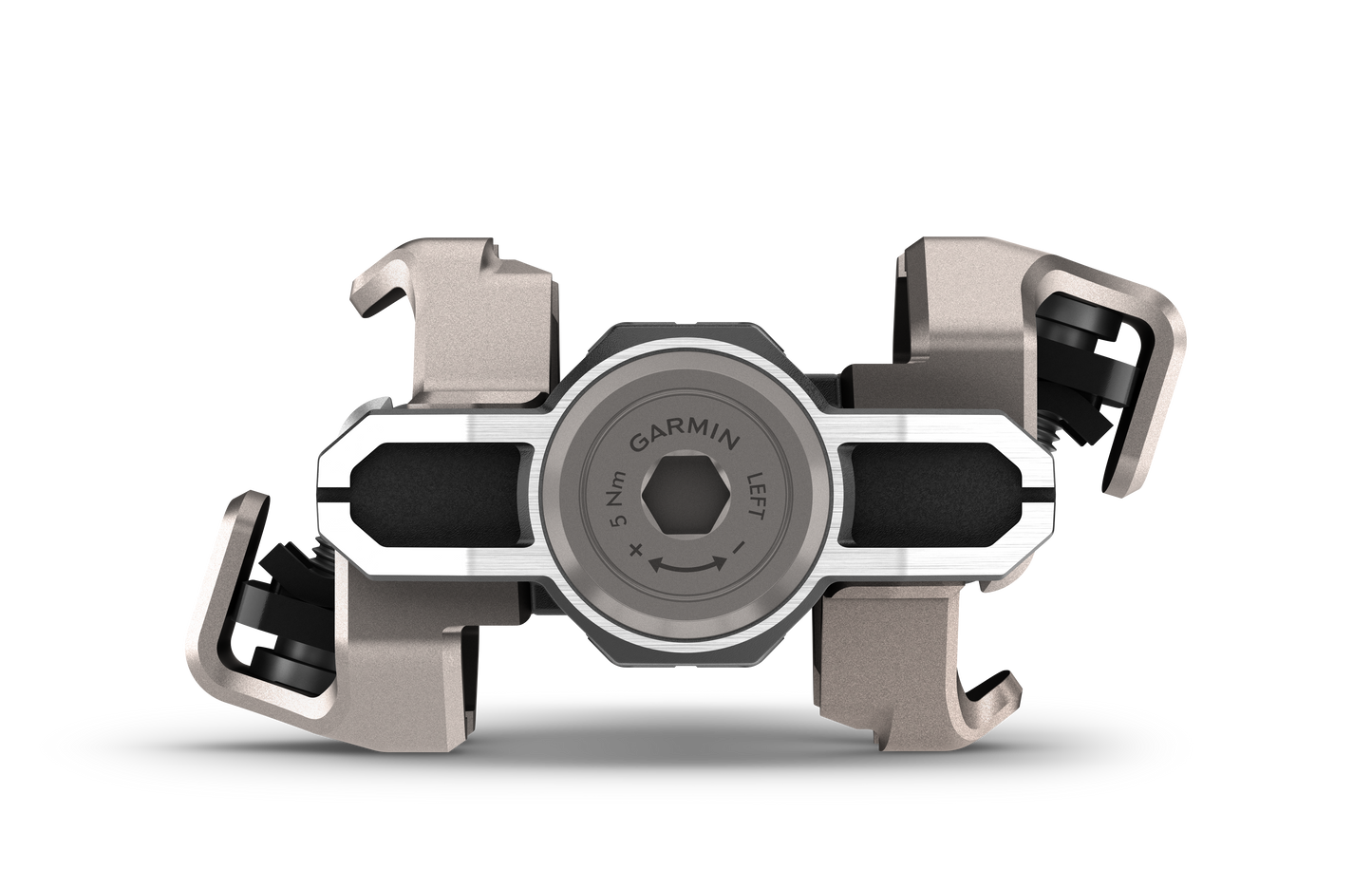 Garmin Rally XC210 dual-sensing power meter pedal, metallic gray