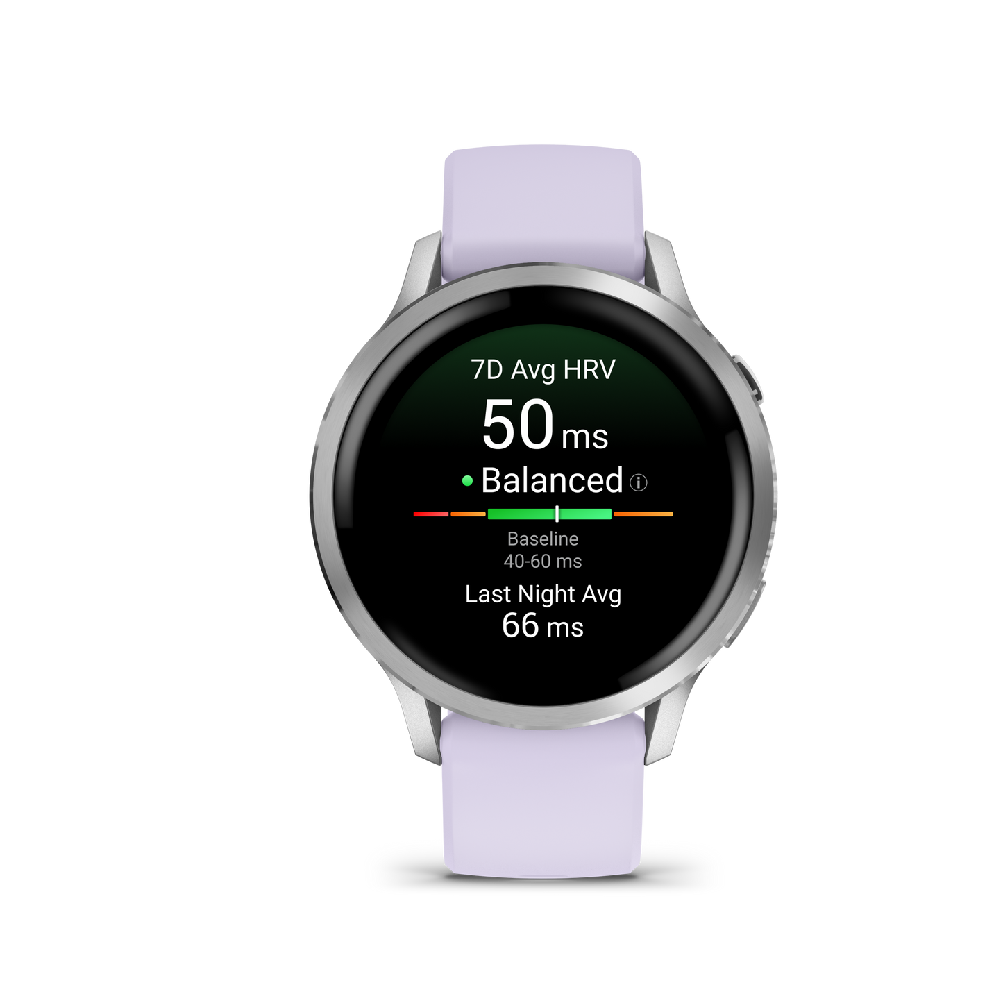 Garmin Venu 4, 41mm, Silver with Periwinkle Silicone Band (010-03013-01) by Garmin