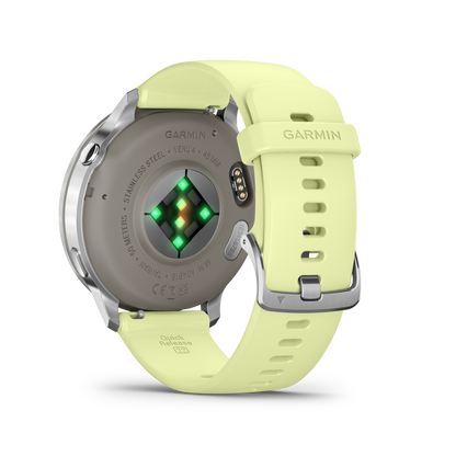 Garmin Venu 4, 45mm, Silver with Citron Silicone band (010-03014-02) by Garmin