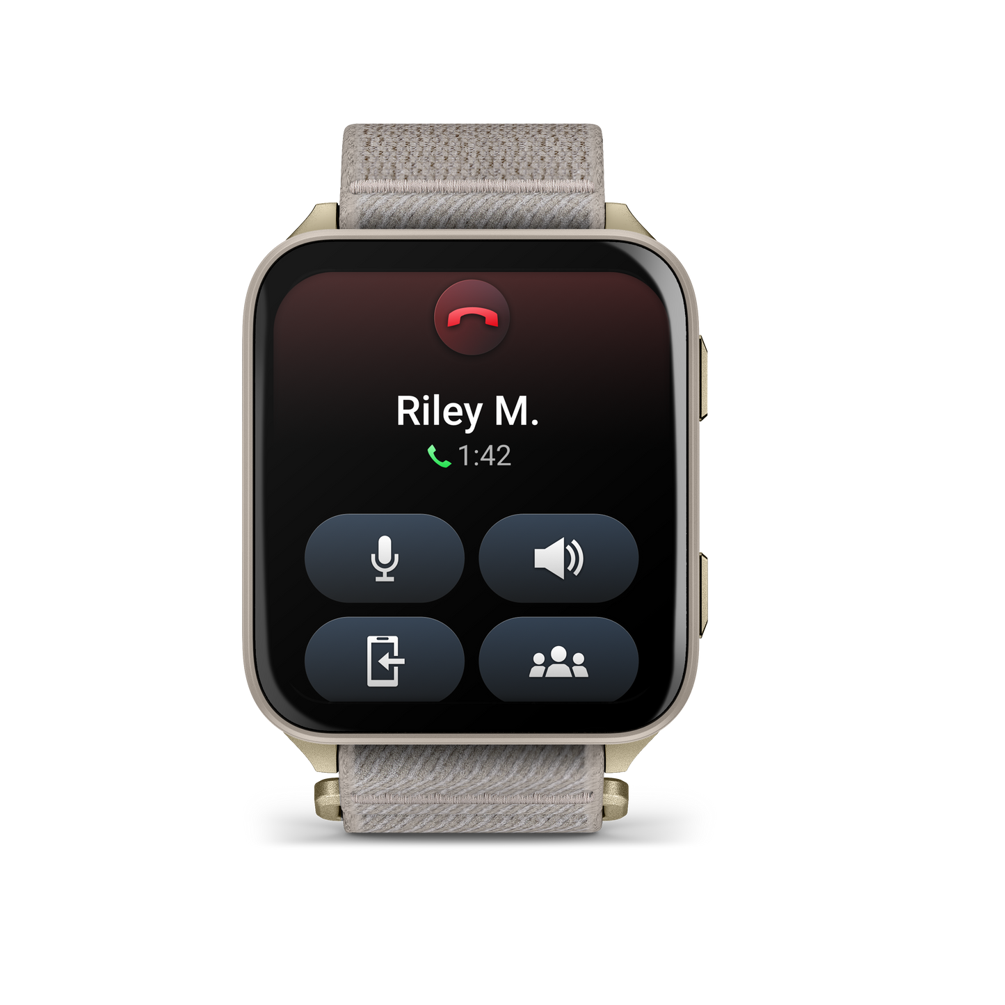 Garmin Venu X1, Soft Gold with Titanium Caseback and French Gray Nylon Band (010-02980-08)