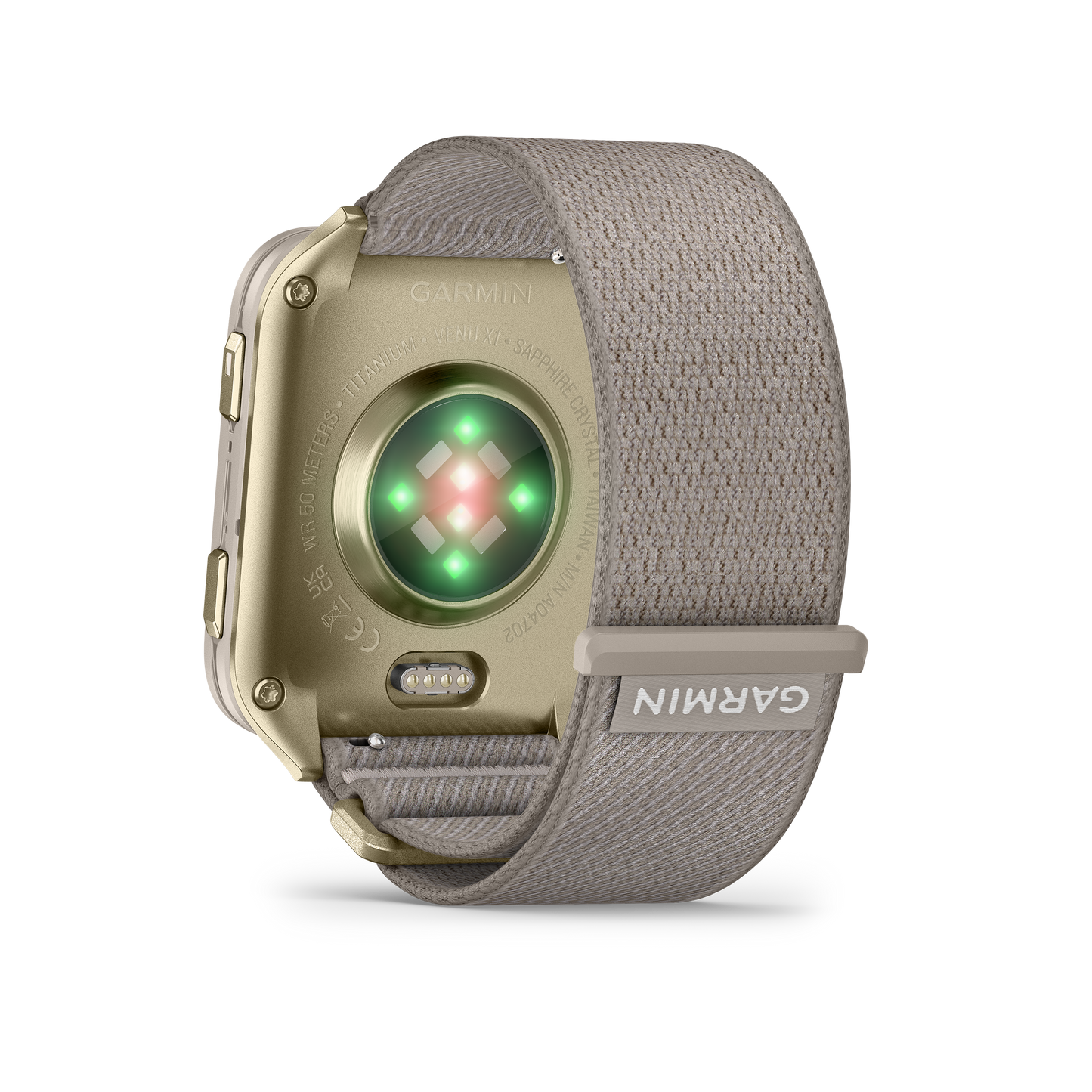 Garmin Venu X1, Soft Gold with Titanium Caseback and French Gray Nylon Band (010-02980-08)