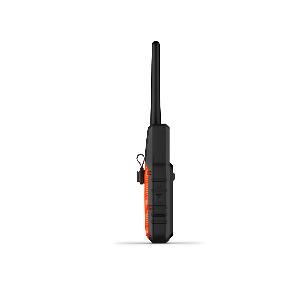 Garmin Alpha 10 handheld with orange strap and black rugged body