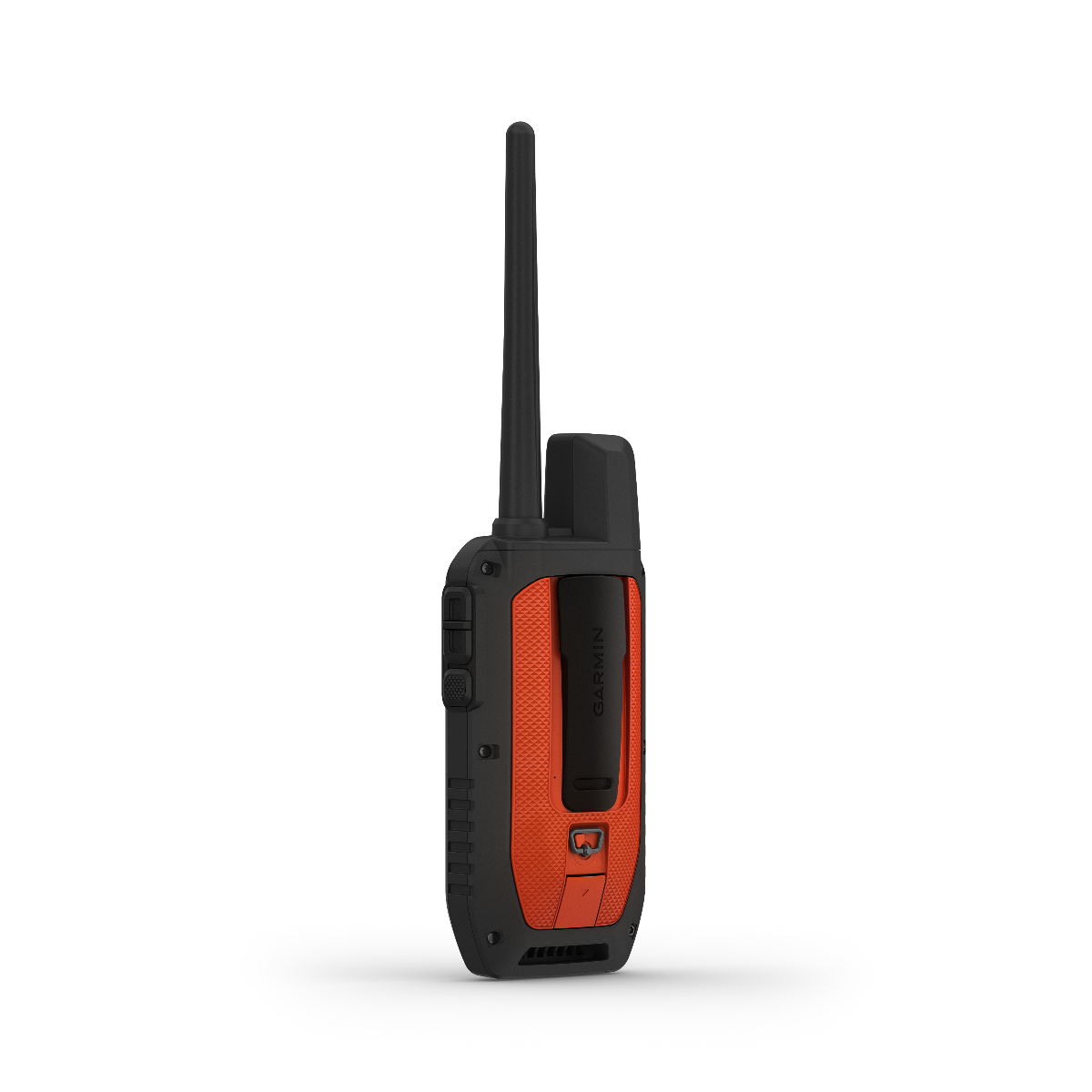 Garmin Alpha 200 handheld dog-tracking device with orange grip and antenna