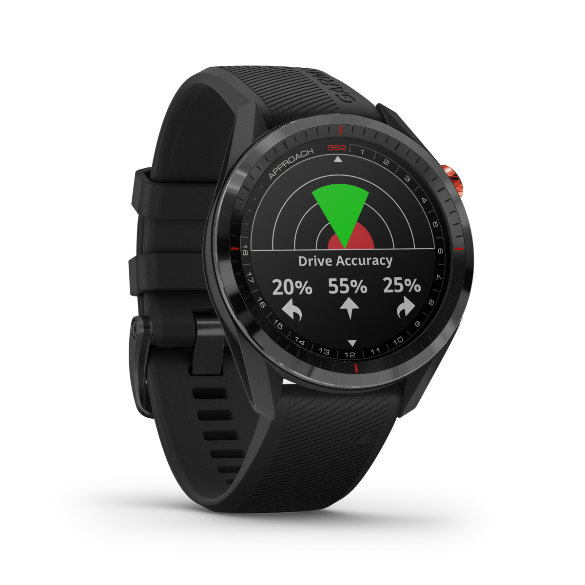Garmin Approach S62 Bundle black golf GPS smartwatch with CT10 sensors