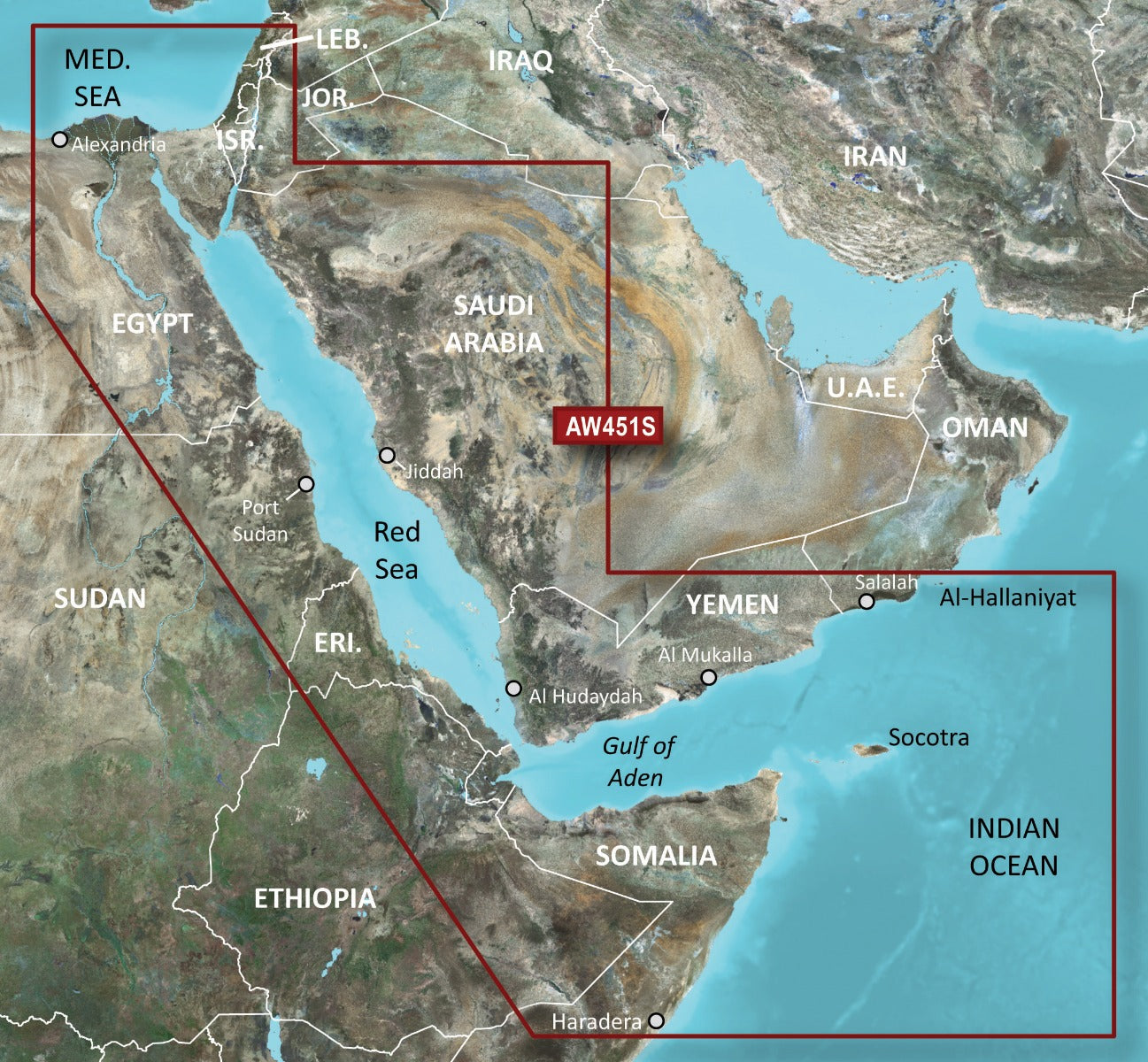 Garmin Red Sea Coastal Charts BlueChart g3 Vision | VAW451S | microSD/SD by Garmin