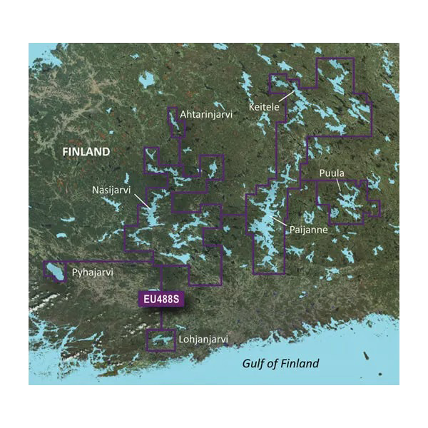 Garmin Finland, Keitele to Paijanne and Tampere Charts BlueChart g3 Vision | VEU488S | microSD™/SD by Garmin