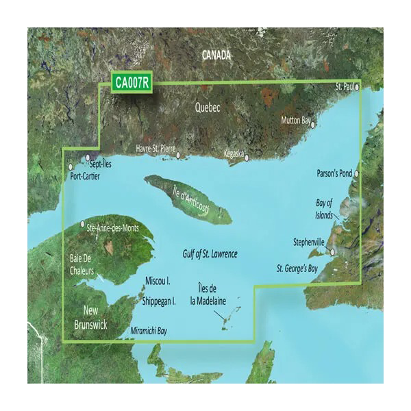 Garmin Canada, Les Mechins to St. George's Bay Coastal Charts BlueChart g3 Vision | VCA007R | microSD/SD (010-C0693-00) by Garmin