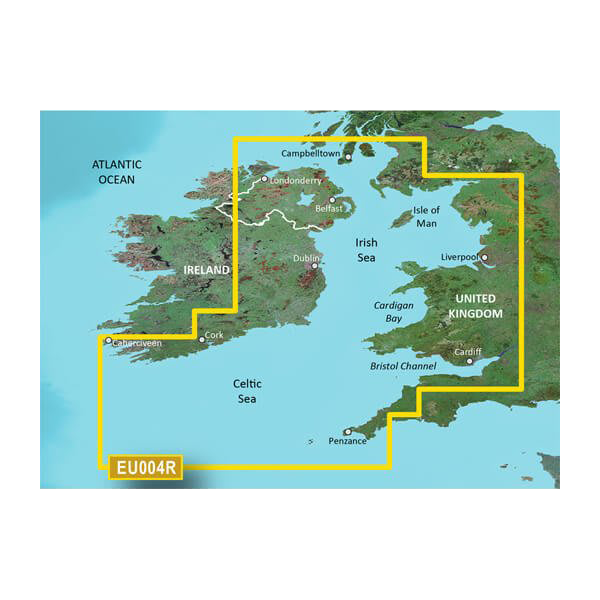 Garmin Irish Sea Charts BlueChart g3 map card HXEU004R microSD/SD