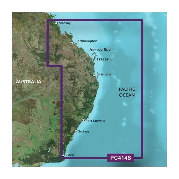 Garmin Mackay to Twofold Bay Coastal Charts BlueChart g3 Vision map card PC414S