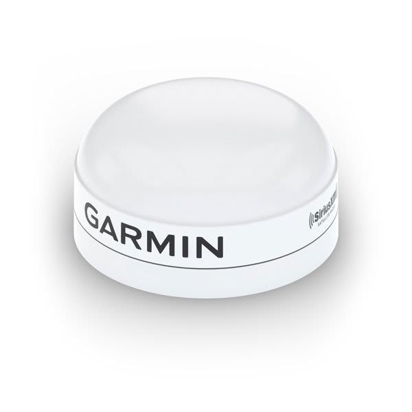 Garmin GXM 54 SiriusXM weather receiver puck, white with Garmin logo