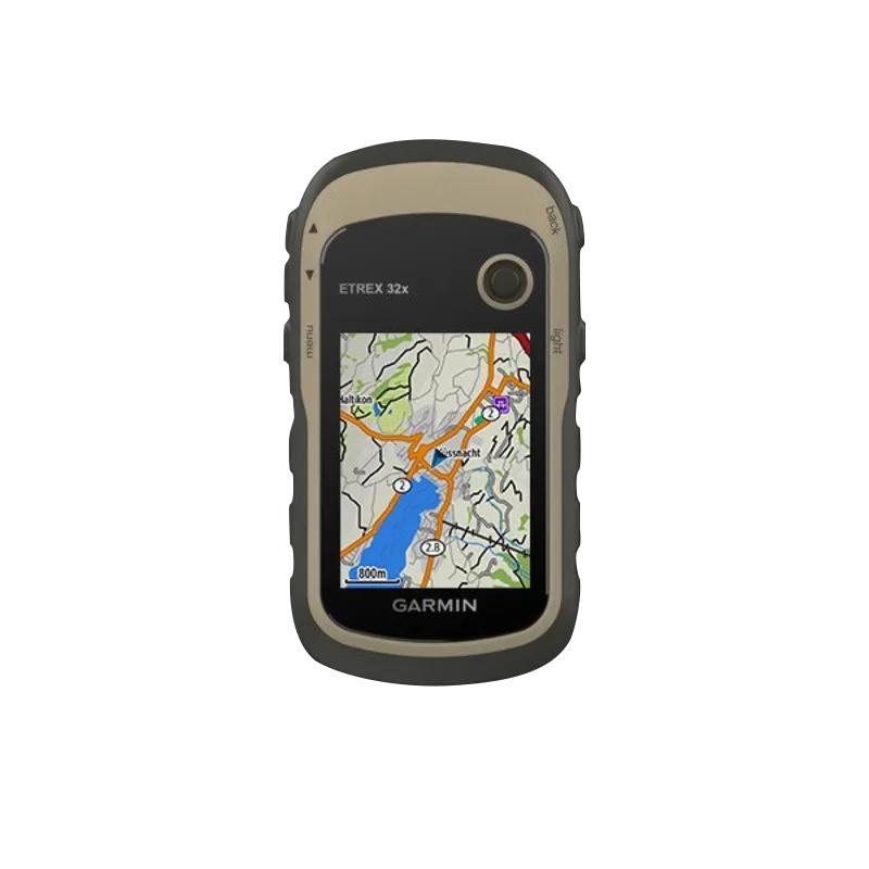 Garmin eTrex 32x rugged handheld GPS with compass and barometric altimeter in tan and black
