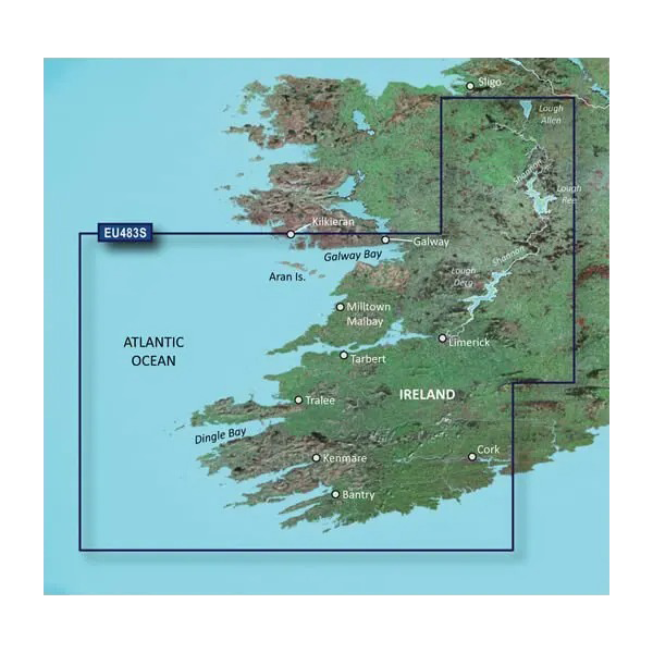 Garmin Ireland, Galway Bay to Cork Charts BlueChart g3 Vision | VEU483S | microSD/SD by Garmin