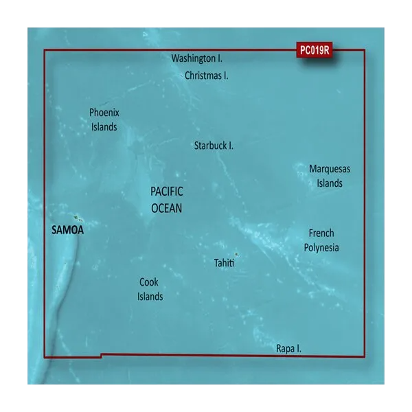 Garmin Polynesia Coastal BlueChart g3 map card, microSD/SD, PC019R