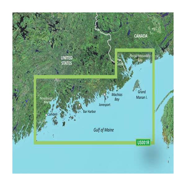 Garmin BlueChart g3 Vision map card for US Maine North Coastal region, VUS001R, microSD/SD