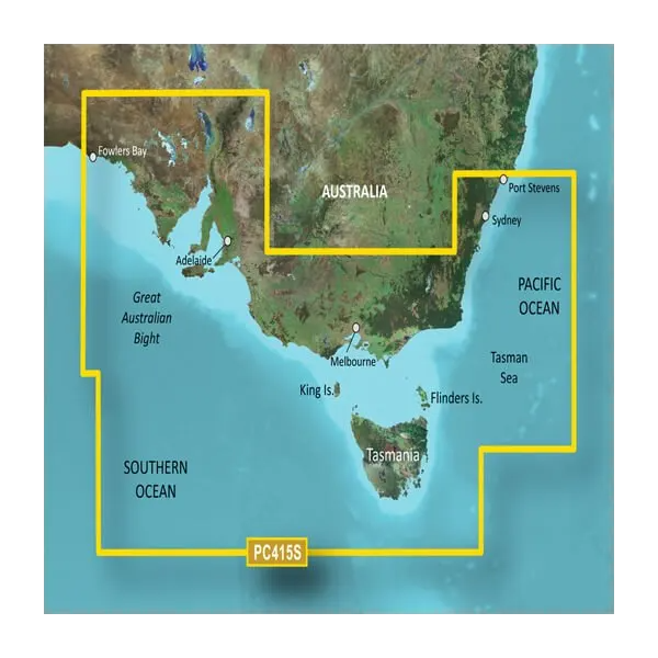 Garmin BlueChart g3 coastal map card for Port Stephens to Fowlers Bay on microSD/SD (HXPC415S)