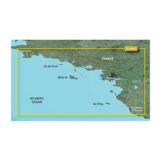 Garmin France, Penmarch to Les Sables d'Olonne Charts BlueChart g3 Vision | VEU464S | microSD/SD by Garmin