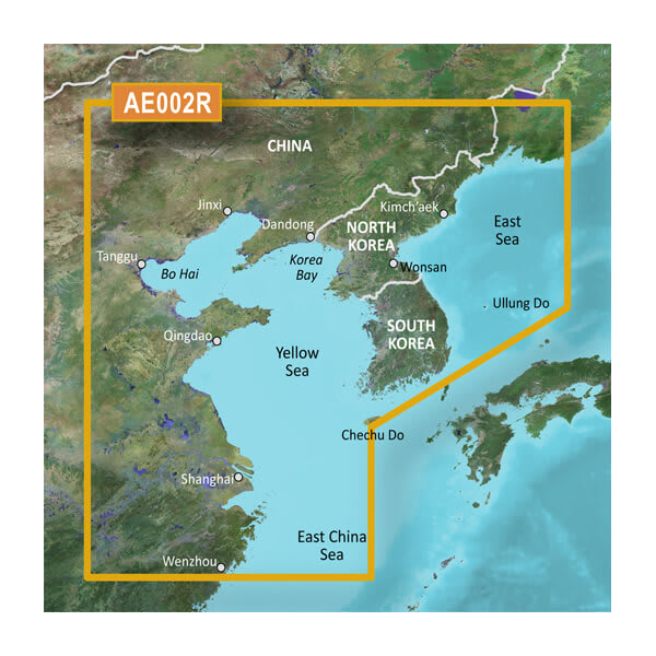 Garmin Yellow Sea Coastal Charts BlueChart g3 Vision map card, VAE002R, microSD/SD