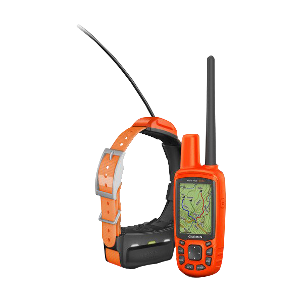 Garmin Astro 430 dog tracking bundle with handheld and T5 collar, orange refurbished