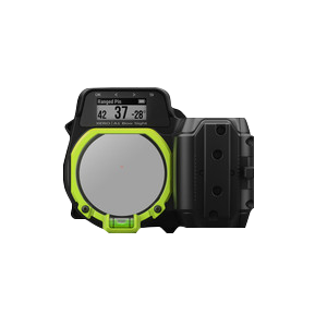 Garmin Xero Right-Handed A1 Bow Sight with lime-green ring and digital display.