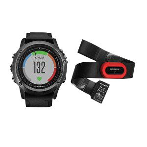 Garmin Fenix 3 HR Performer 2-piece bundle: black watch with red-accent strap accessory