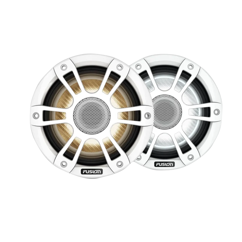 Garmin Fusion Signature 3i marine coaxial speakers, 6.5-inch, white pair with gold cones