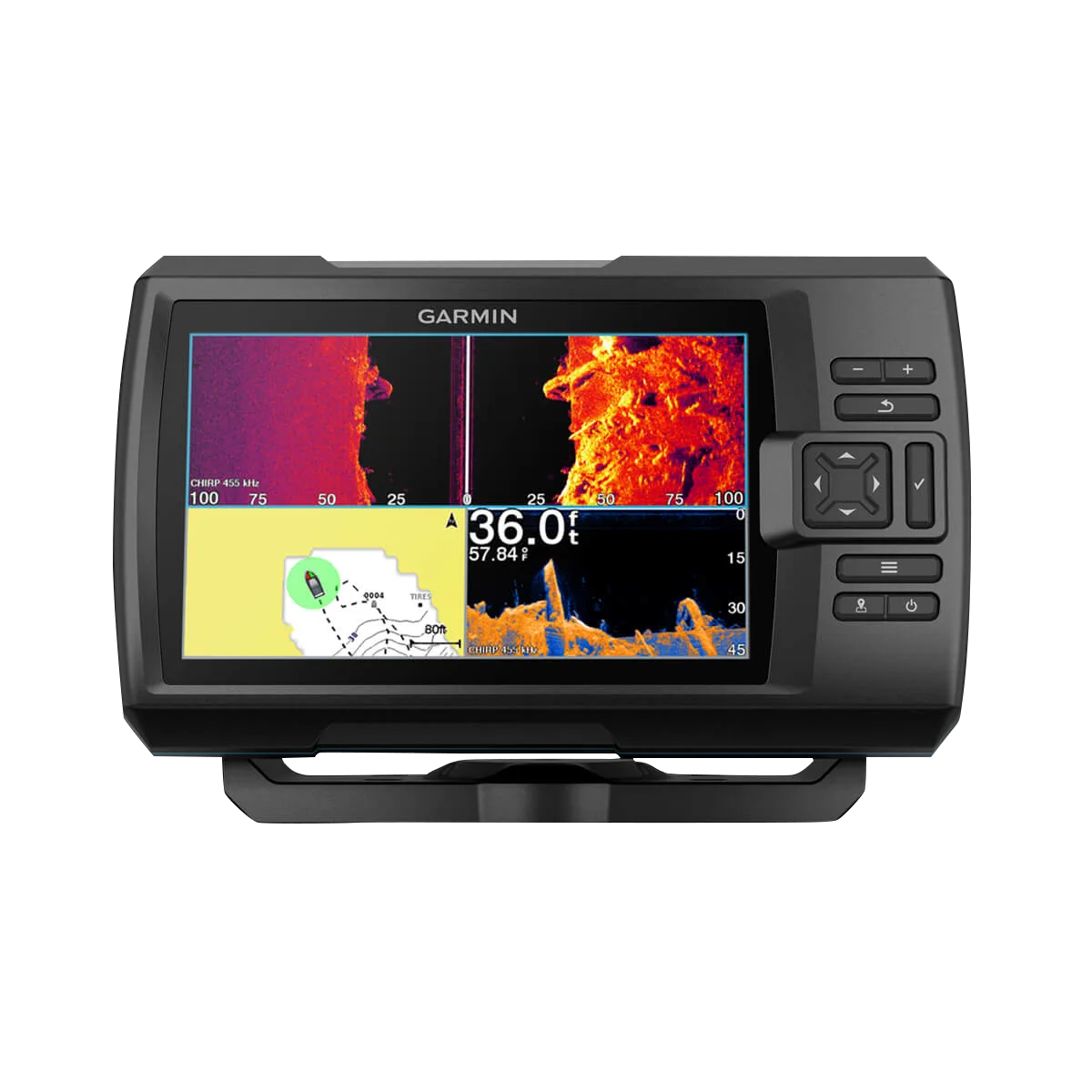 Garmin STRIKER Vivid 9sv fish finder with GT52HW‑TM transducer, black display unit