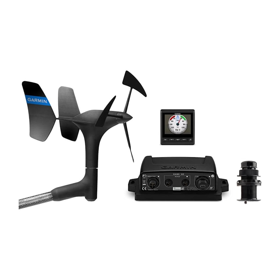 Garmin GMI Wired Start Pack; 3-piece kit with GMI 20 display, gWind wired sensor, and DST810 transducer