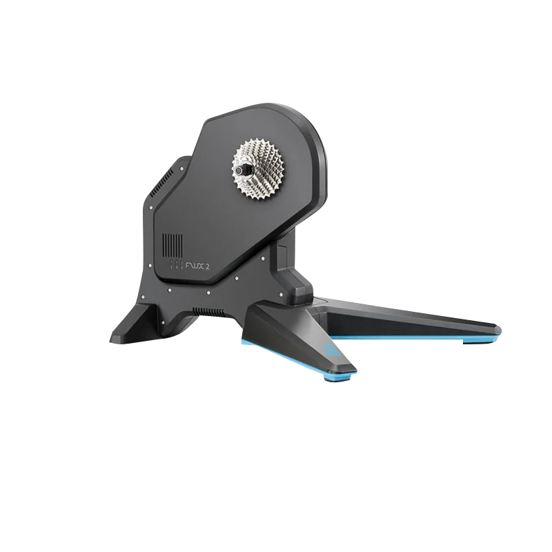 Garmin Tacx FLUX S Smart Trainer (T2900S.60), magnetic bicycle trainer in black with blue base accents