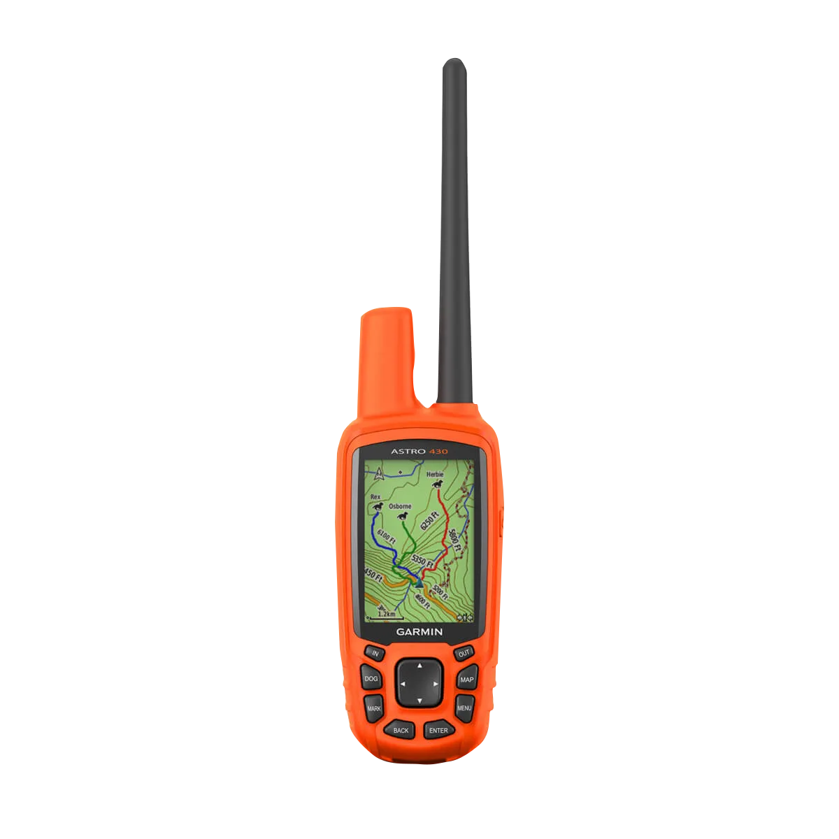 Garmin Astro 430 handheld GPS dog-tracking device, orange, certified refurbished