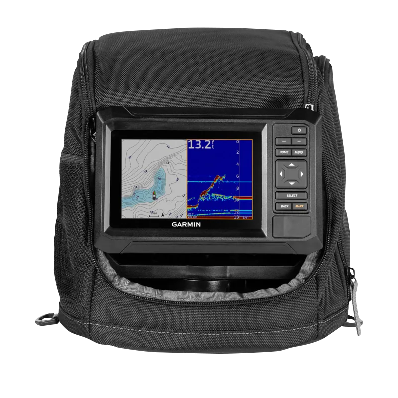 Garmin ECHOMAP 55cv UHD2 Ice Fishing Bundle with Navionics Plus Canada Inland and Coastal Maps and Dual Beam-IF Transducer (010-02592-35) by Garmin