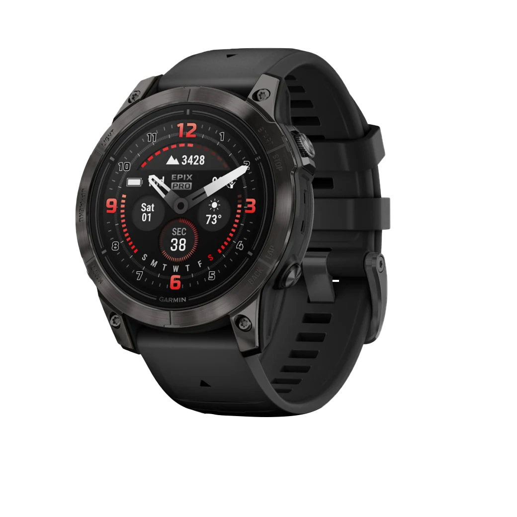 Garmin Epix Pro (Gen 2), 47 mm Sapphire Edition Carbon Gray DLC Titanium with Black Band (010-02803-10) by Garmin