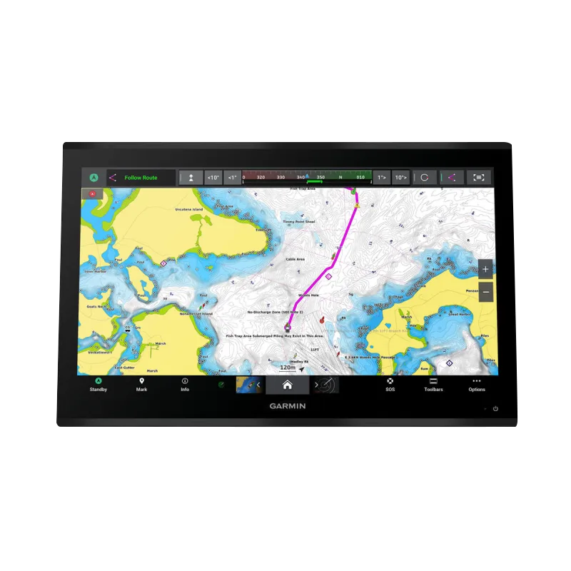 GPSMAP 9027 Premium Chartplotter with Worldwide Basemap, Garmin marine GPS display with black bezel