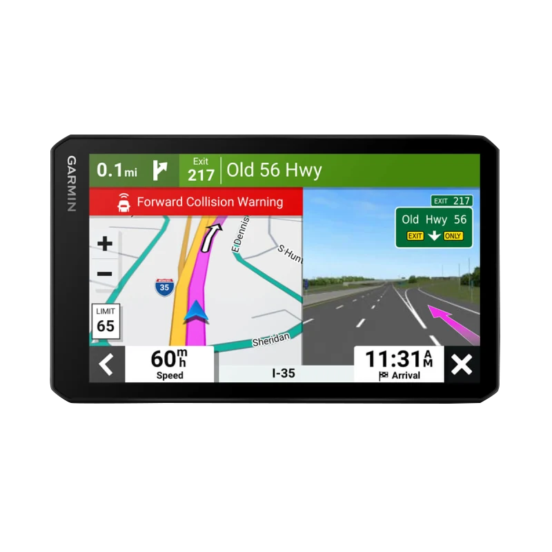 Garmin DriveCam 76 GPS navigation system with 7-inch display and built-in dash cam