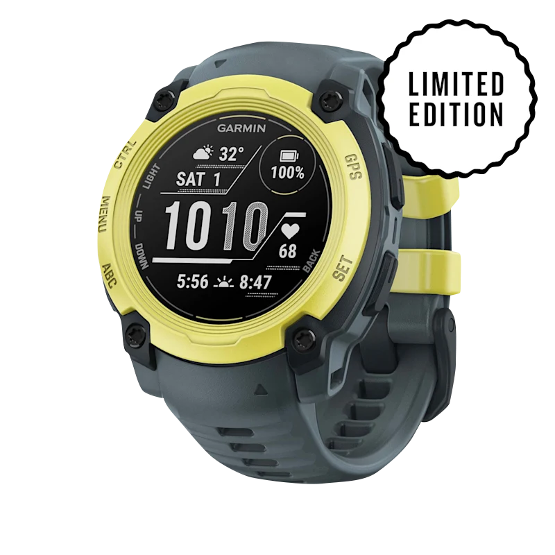 Garmin Instinct E smart watch, 40mm, electric lime bezel with Twilight Band, limited edition
