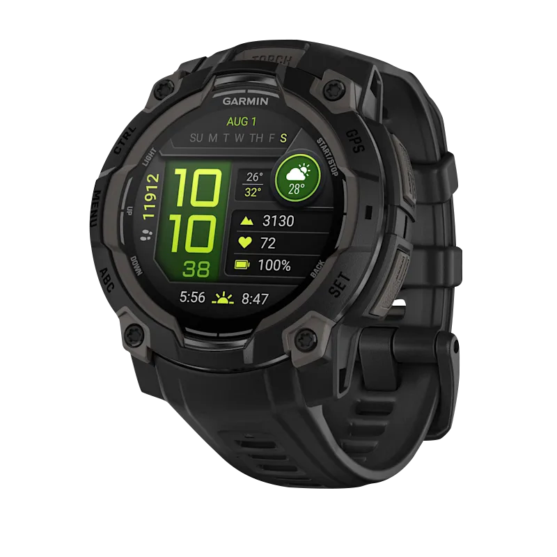 Garmin Instinct 3 AMOLED, (45mm) Black with Black Band (010-02936-00) by Garmin