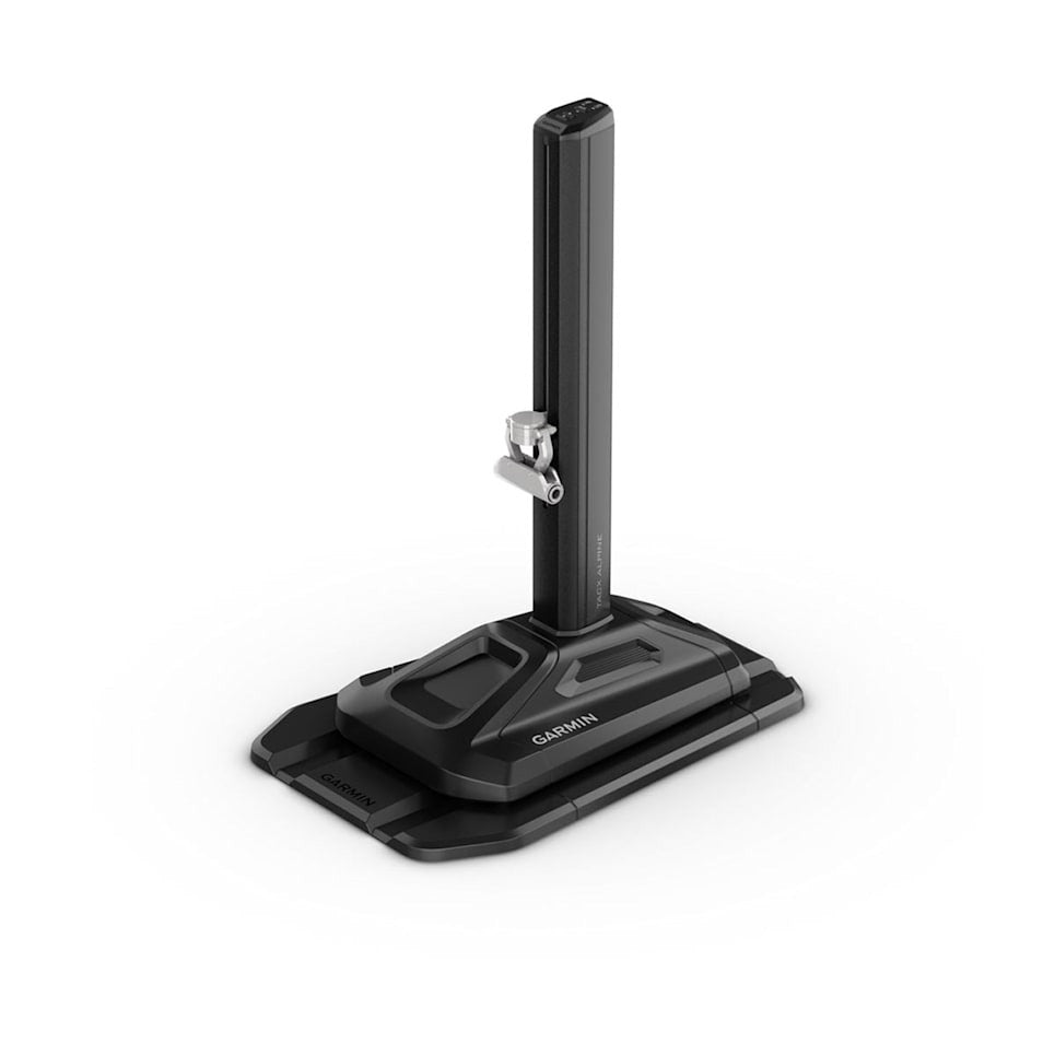 Garmin Tacx Alpine bike trainer stand, black with clamp and Garmin-branded base